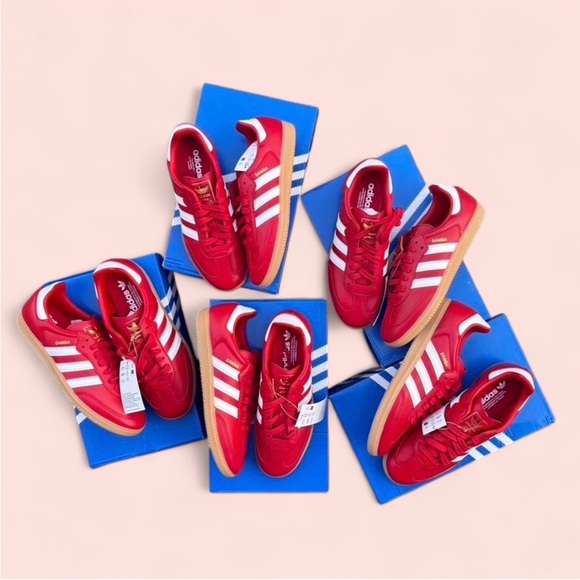Adidas Samba Red and White Sneakers - Picture 2 of 2